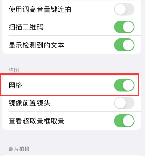 水城苹果手机维修网点分享iPhone如何开启九宫格构图功能