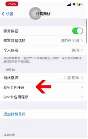 水城苹果14维修网分享如何给iPhone14的SIM卡设置密码 