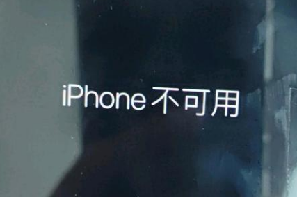 水城苹果服务网点分享锁屏界面显示“iPhone 不可用”如何解决 